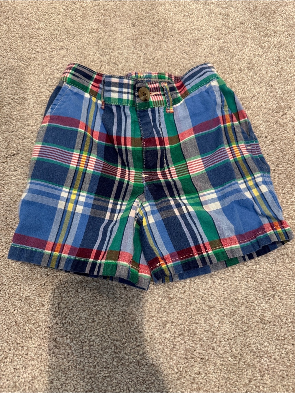 Boys Plaid Ralph Lauren Cotton Shorts